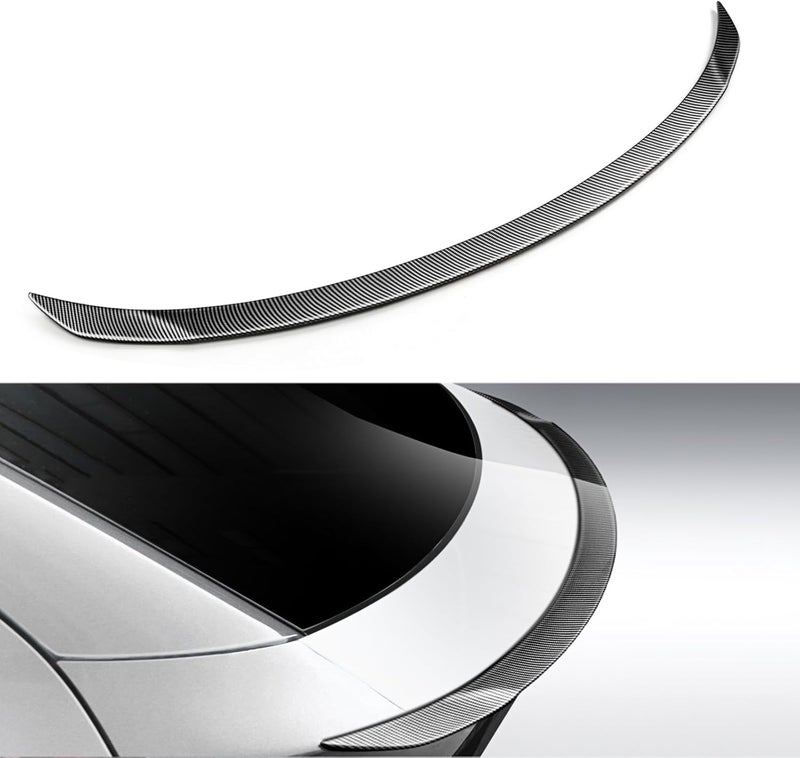 Abystar ABS Spoiler for Tesla Model Y Juniper 2026, Matte Carbon Fiber Look Trunk Wing, Rear Lip Spoiler for Sporty Appearance & Aerodynamic Performance, Easy No-Drill Installation - Image 1